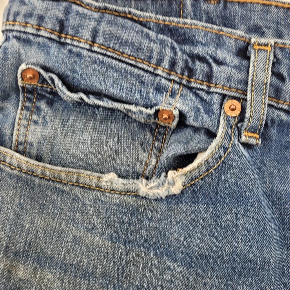 Levis 505 Regular Fit‎ Straight Leg Jeans Mens 38x32 Blue Denim Actual 37x30